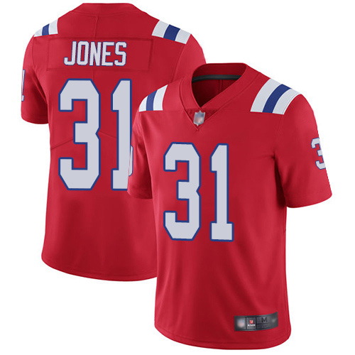 New England Patriots Football #31 Vapor Limited Red Men Jonathan Jones Alternate NFL Jersey->women nfl jersey->Women Jersey